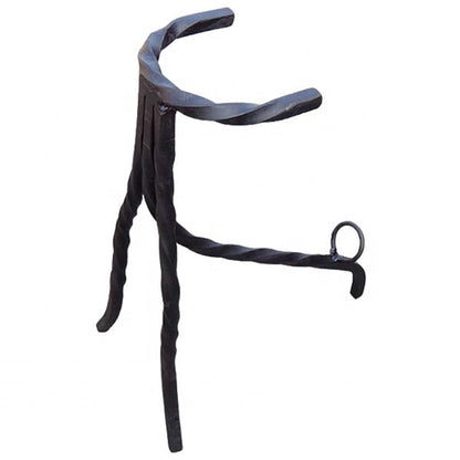 Hand Forged Twisted Viking Drinking Horn Rack - Norse Medieval Cattle Horn Rack