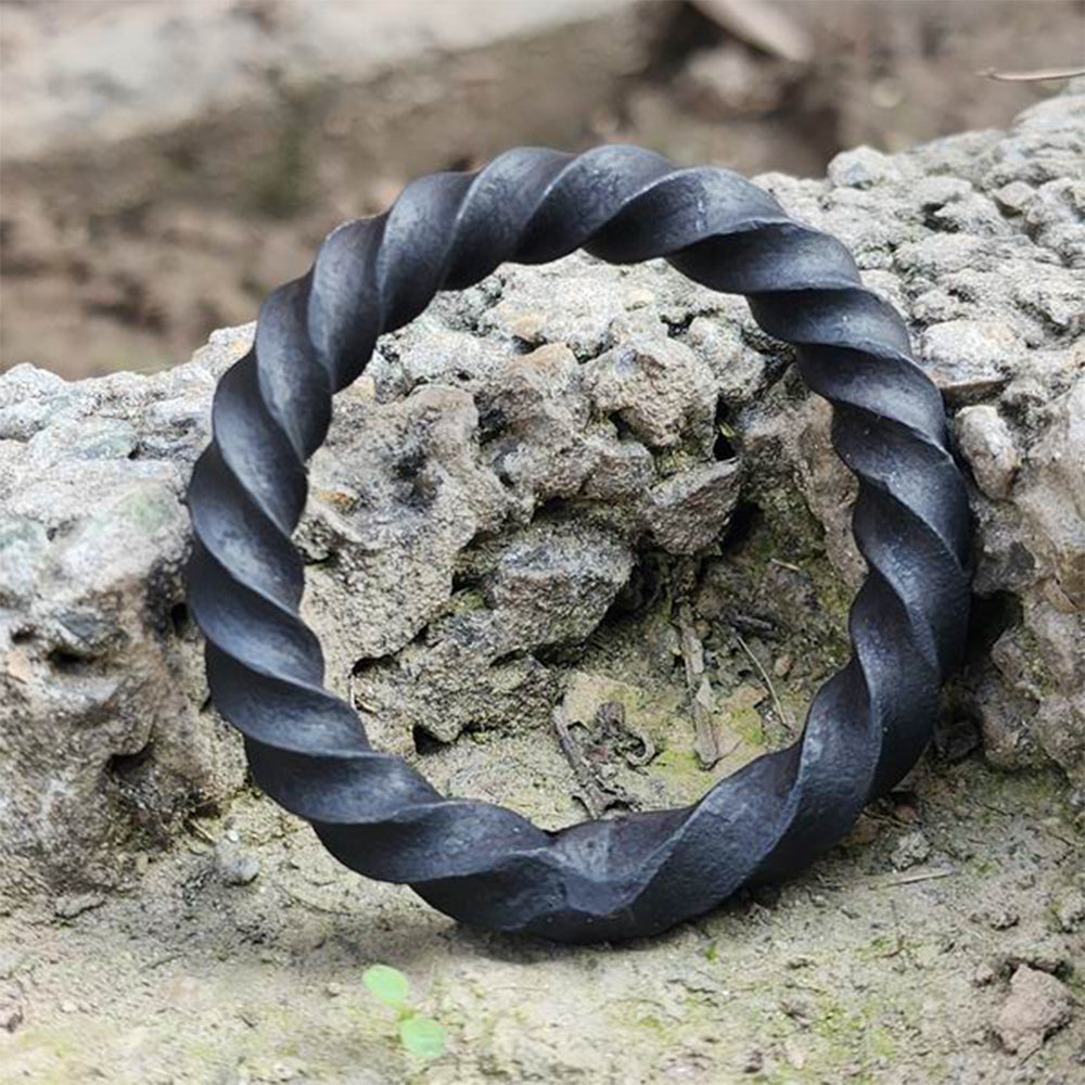 Twisted Ring Iron Fibula - Hand Forged - III