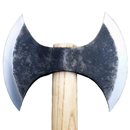 FORGED LARGE DOUBLE BLADE VIKING AXE