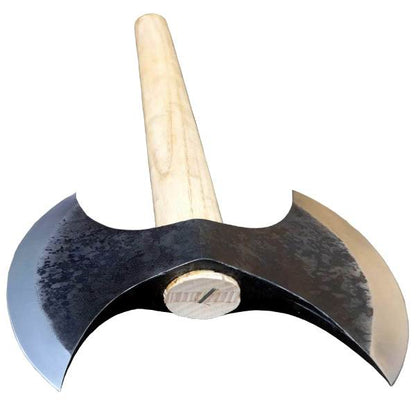 FORGED LARGE DOUBLE BLADE VIKING AXE